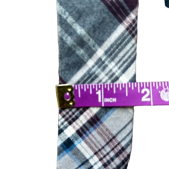 H&M Purple, Blue, and Gray Plaid Skinny Tie​​ - Picture 5 of 7